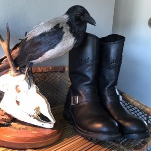 Leather Harley Davidson moto boot